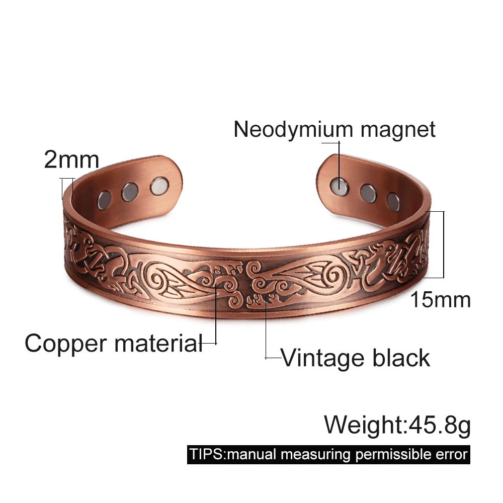 Viking Pure Copper Magnetic Bracelet