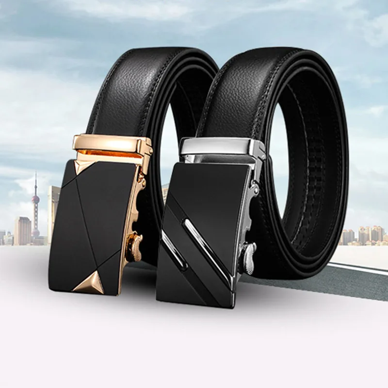 Men's Genuine Leather Belt - Automatic Buckle