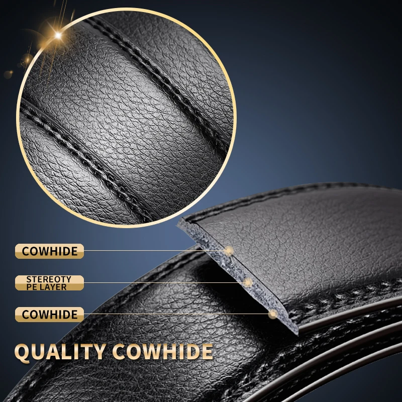 Men's Genuine Leather Belt - Automatic Buckle