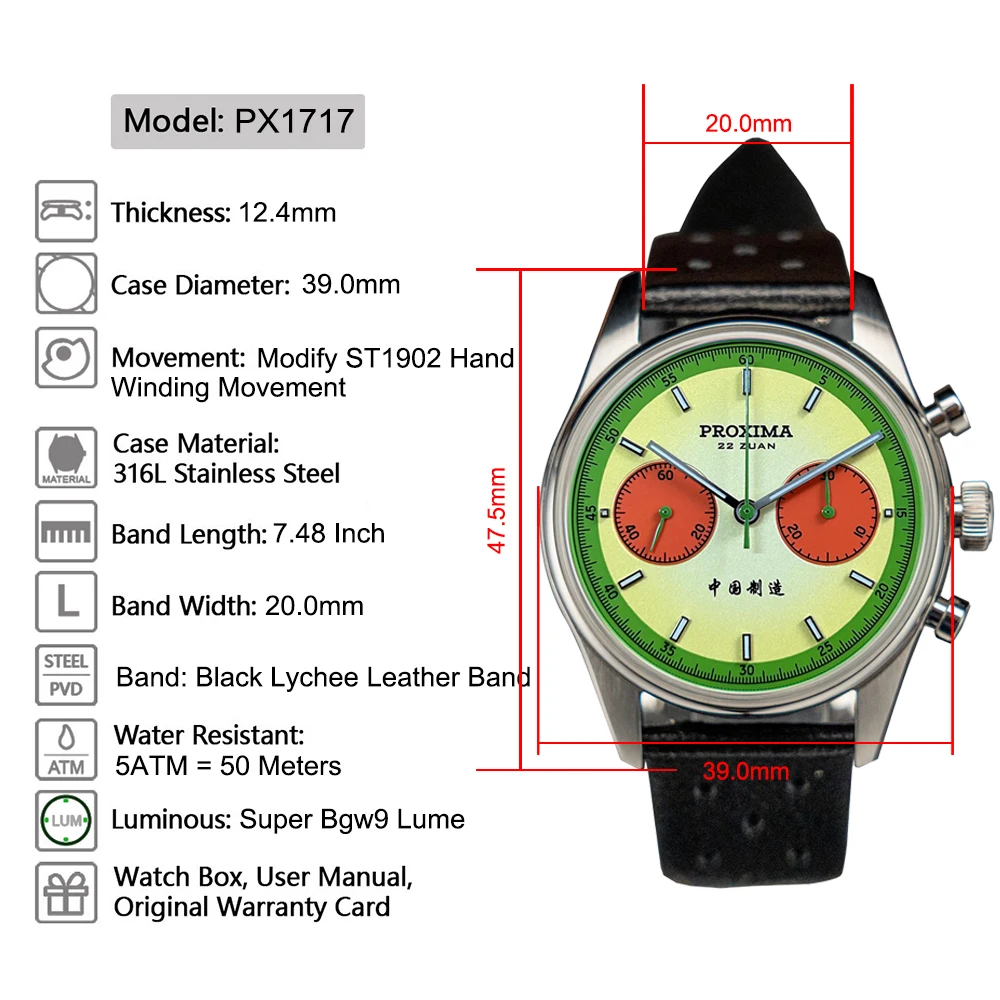 Proxima PX1717 Fruit Color Chronograph Watch