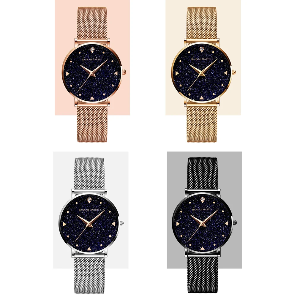 Hannah Martin Starry Sky Dial Luxury Women Watch