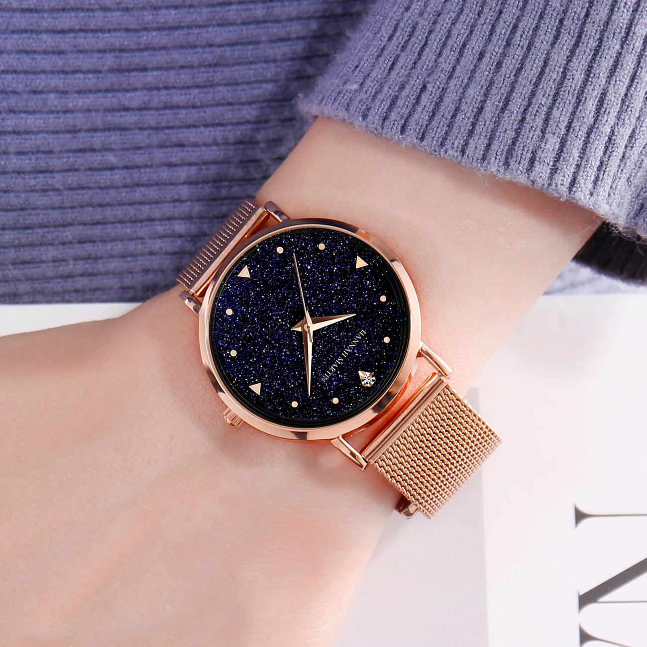 Hannah Martin Starry Sky Dial Luxury Women Watch