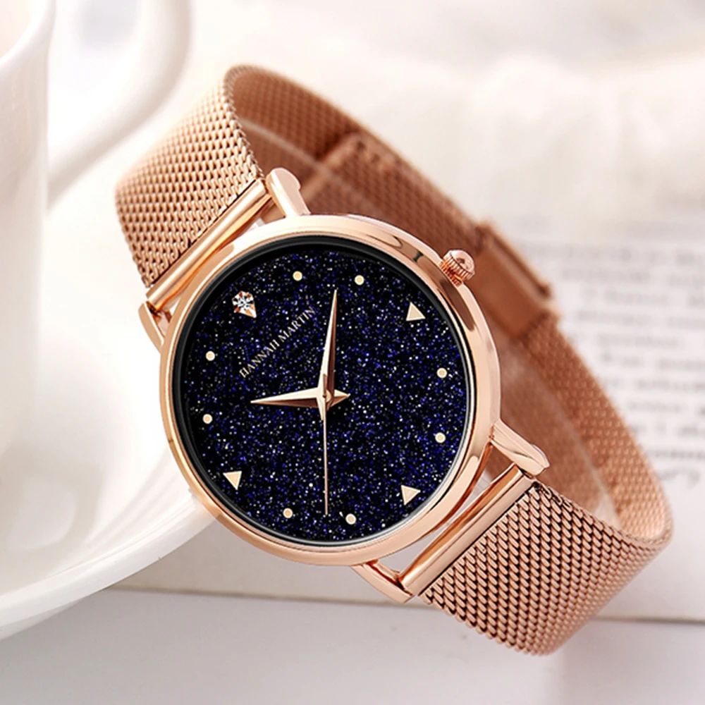 Hannah Martin Starry Sky Dial Luxury Women Watch