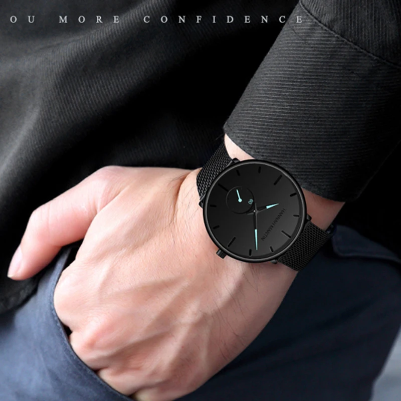 Simple Design Men's Stainless Steel Mesh Watch