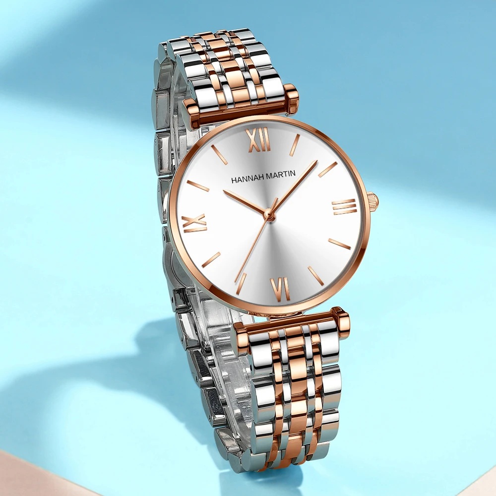 Luxury Fashion Rose Gold Stainless Steel Women Watch