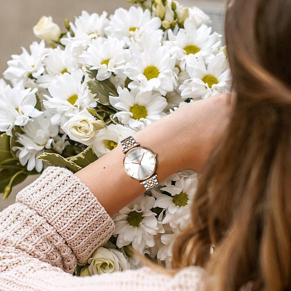 Luxury Fashion Rose Gold Stainless Steel Women Watch