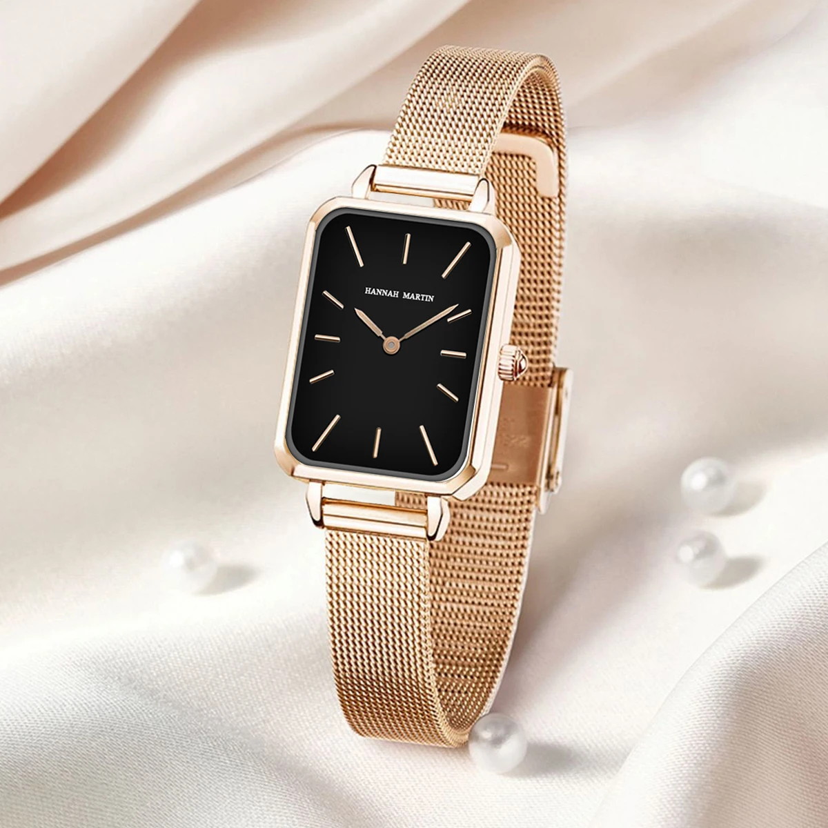 Rectangle Ultrathin Nordic Style Stainless Steel Women's Watch