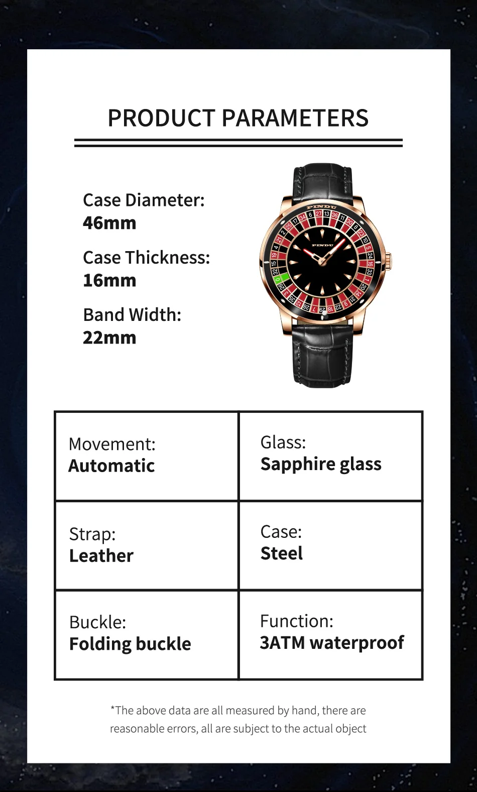 2024 Jacob PINDU Luxury Casino Watch