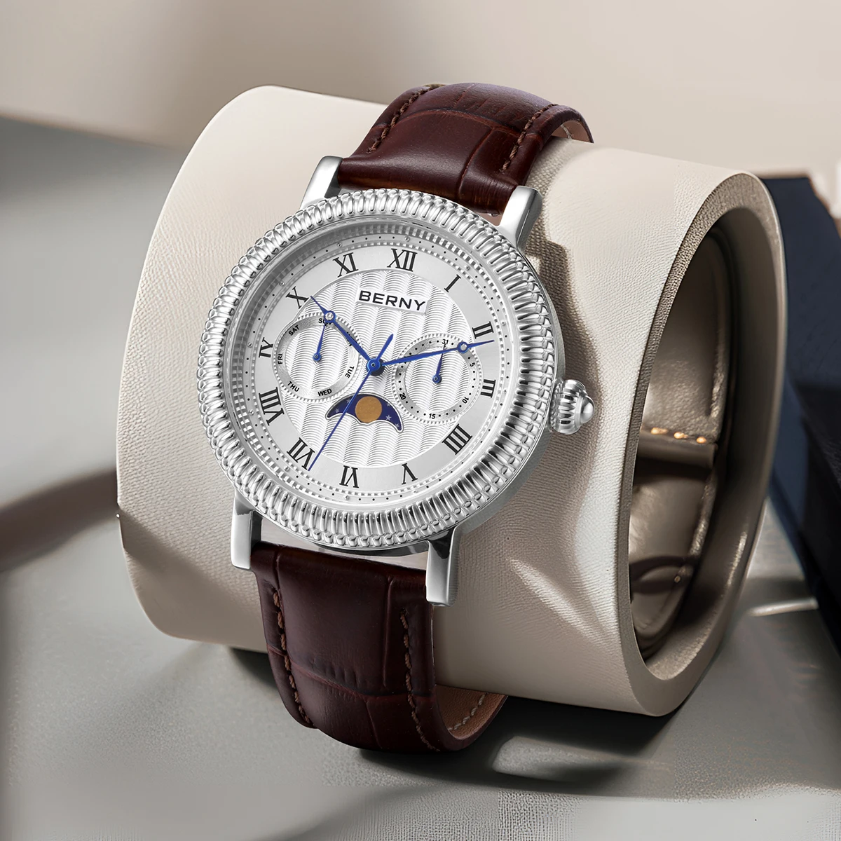 BERNY Moon Phase Men’s Dress Watch
