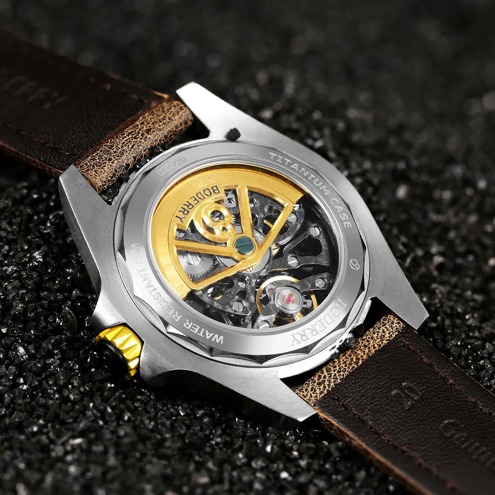 Boderry Titanium Skeleton Automatic Watch
