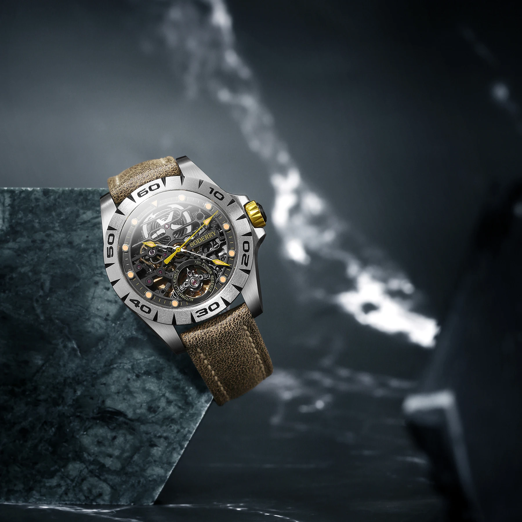 Boderry Titanium Skeleton Automatic Watch