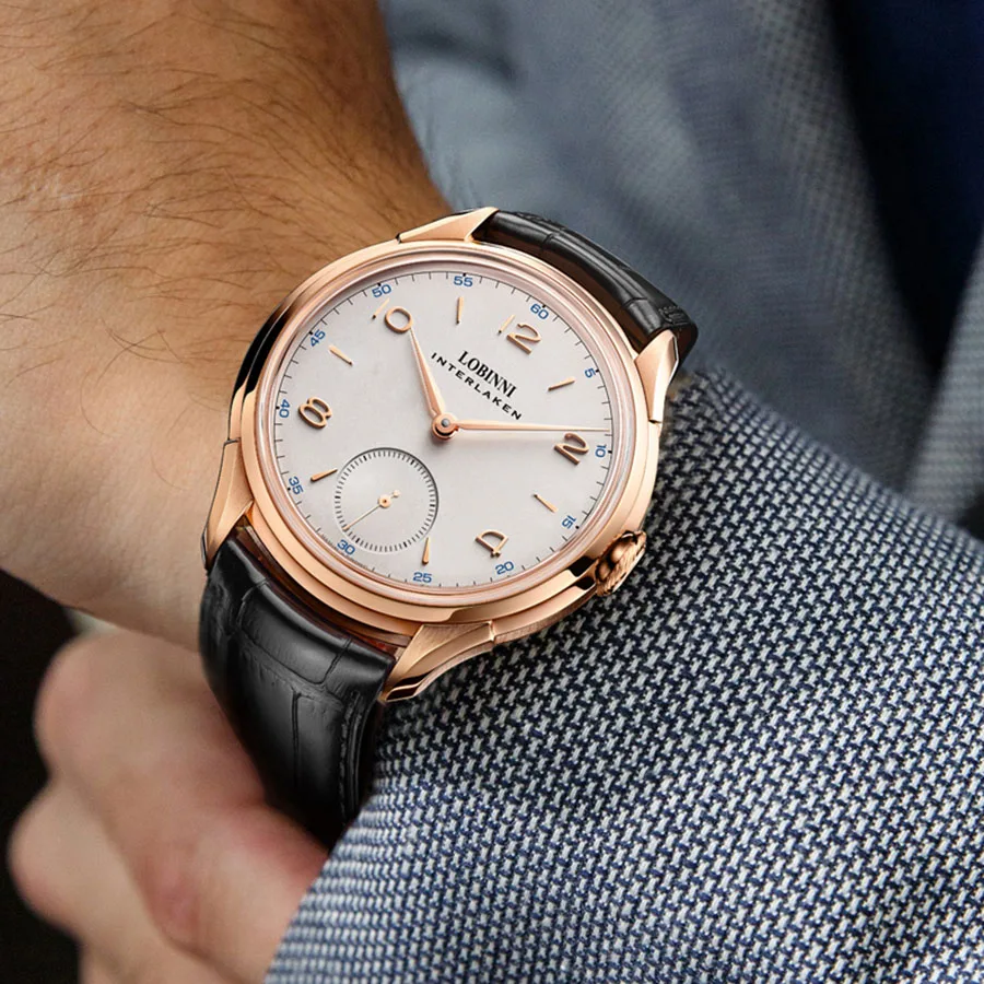LOBINNI Men's Hand Wind Mechanical Watch