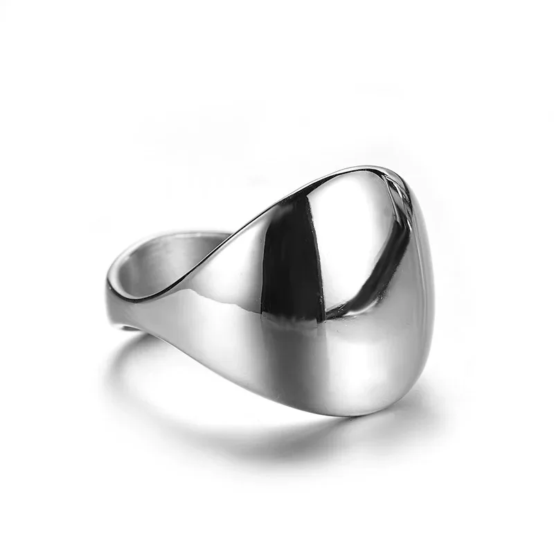 Fashion Men Ring Stainless Steel Simple Style