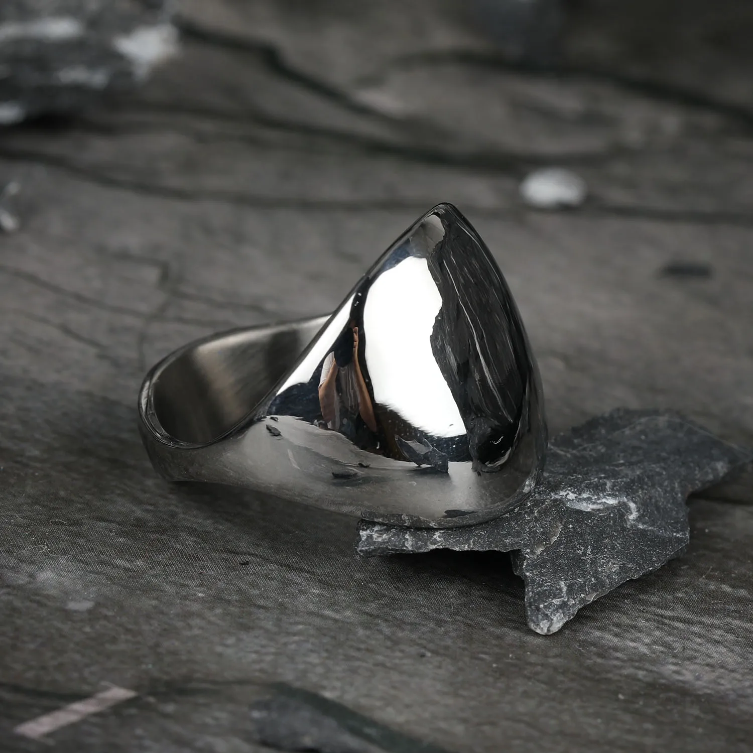 Fashion Men Ring Stainless Steel Simple Style