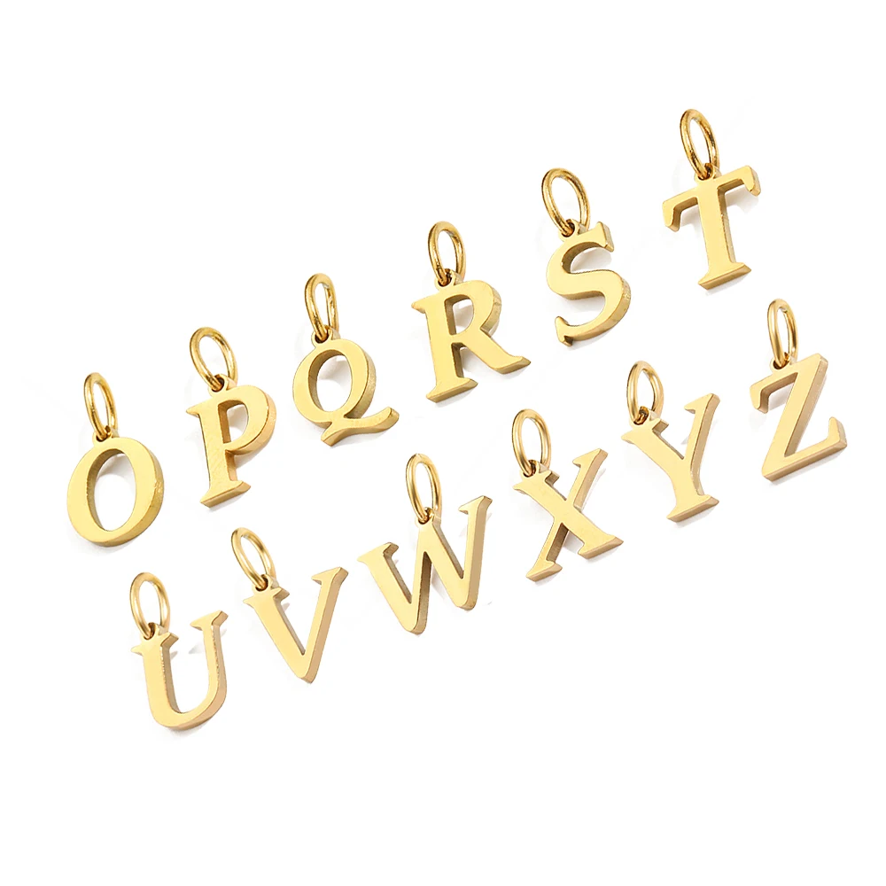 Stainless Steel Initial Pendant Letter Necklace