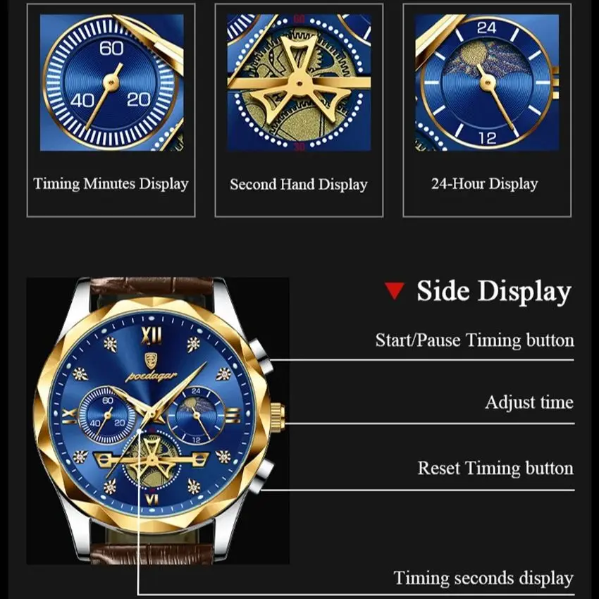 POEDAGAR 996 Luxury Watch for Men
