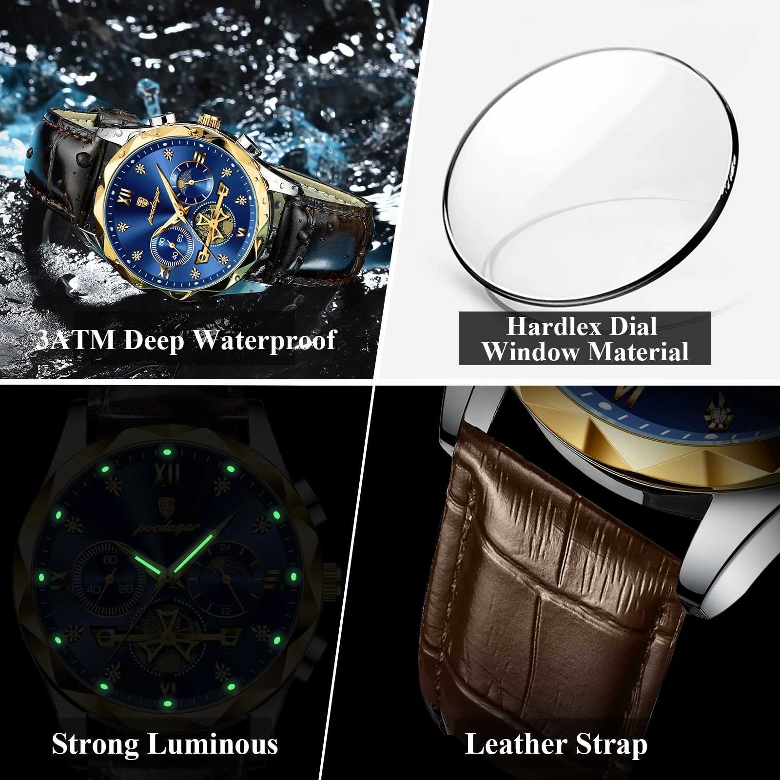 POEDAGAR 996 Luxury Watch for Men