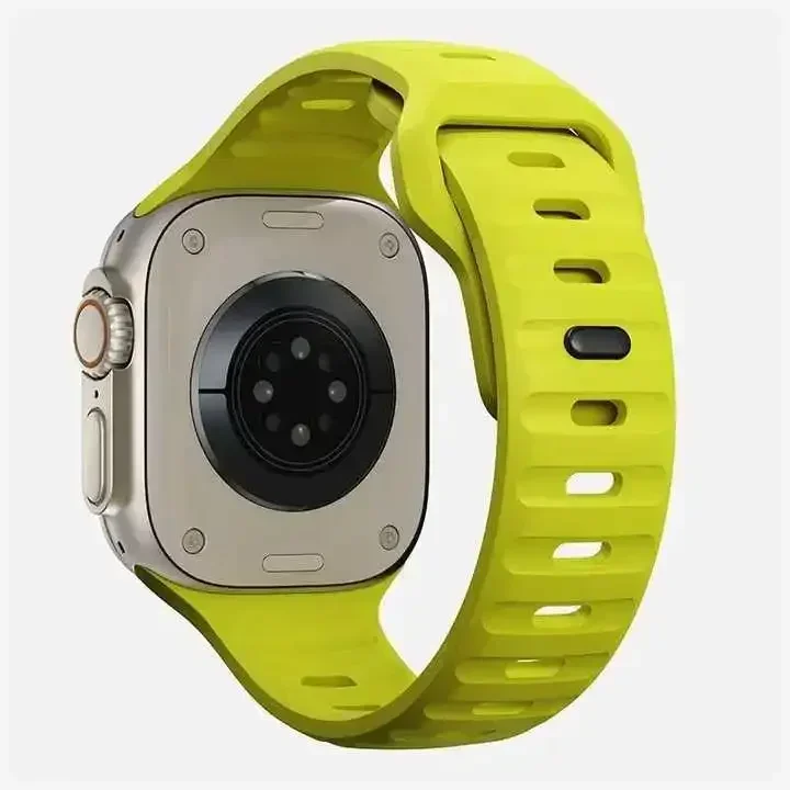 Silicone Apple Watch Bands for Series 9 8 7 6 5 SE Ultra