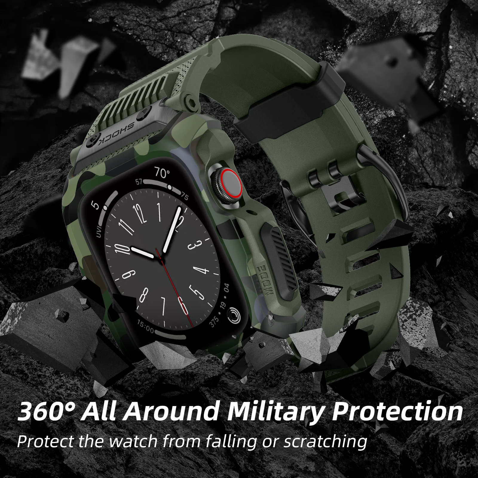 Sport Case for Apple Watch Drop-Resistant Waterproof Band