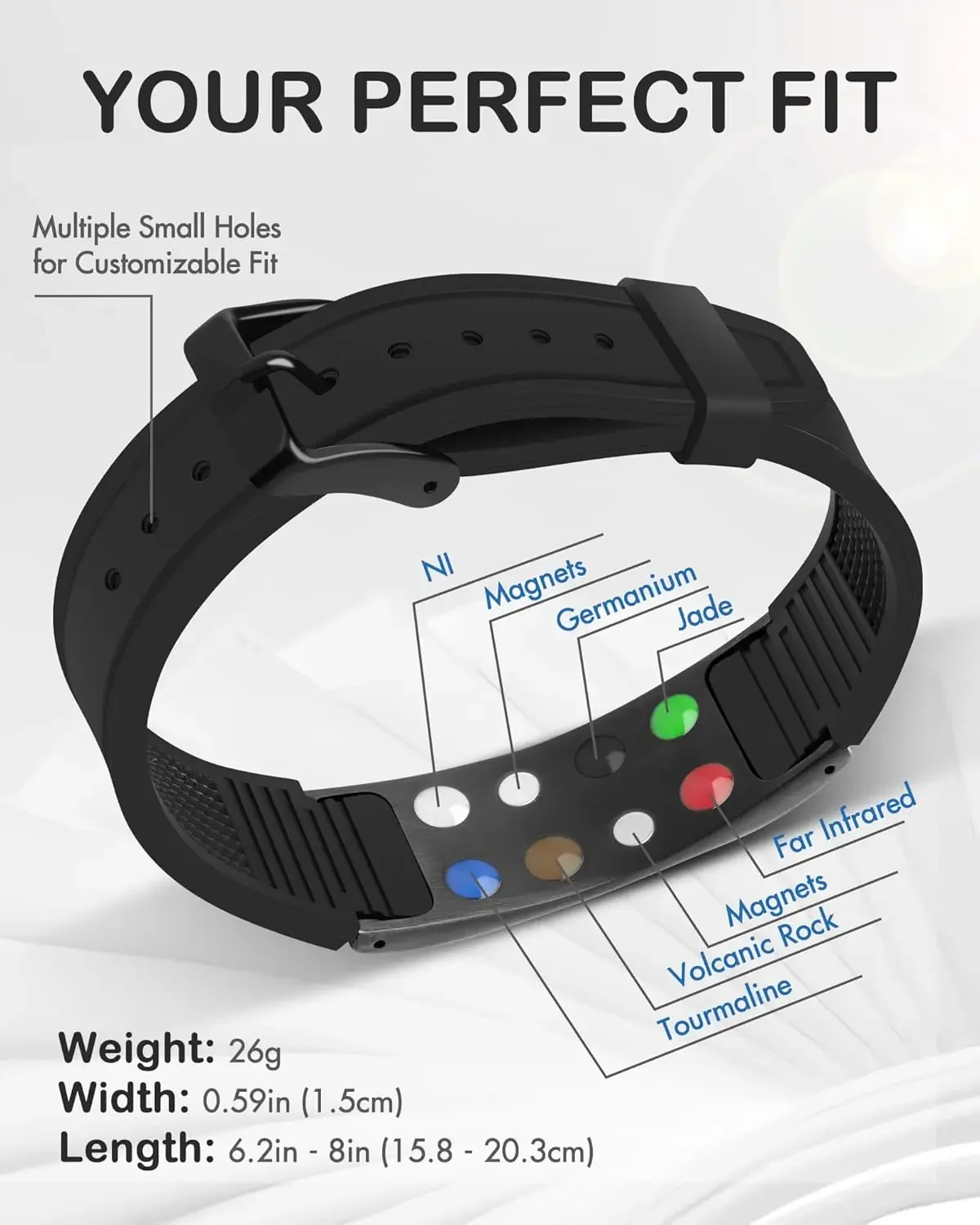 Silicone Carbon Fiber Power Wristband