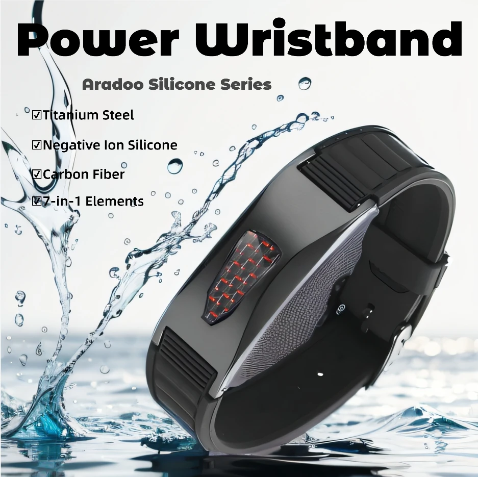 Silicone Carbon Fiber Power Wristband