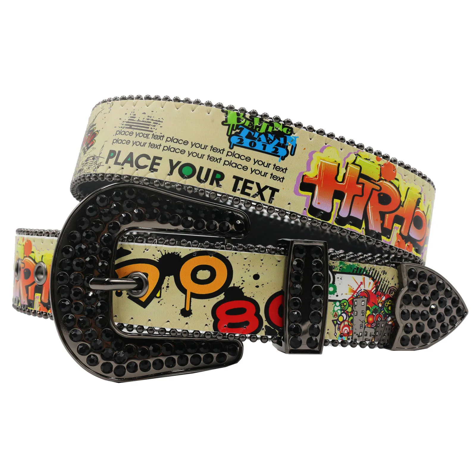 Diamond Rhinestone Wide Colorful Belts
