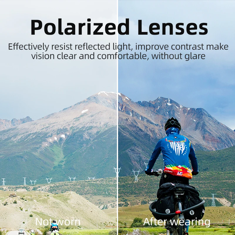 ROCKBROS Polarized Cycling Glasses Ultralight Myopia-Compatible