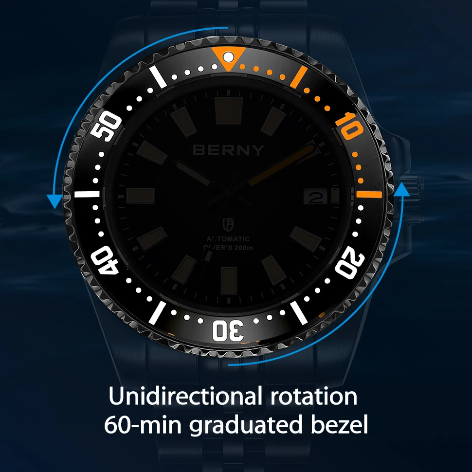 BERNY AM126M Automatic Diver Watch 20ATM