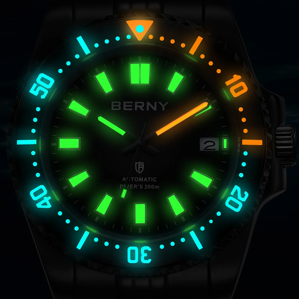 BERNY AM126M Automatic Diver Watch 20ATM