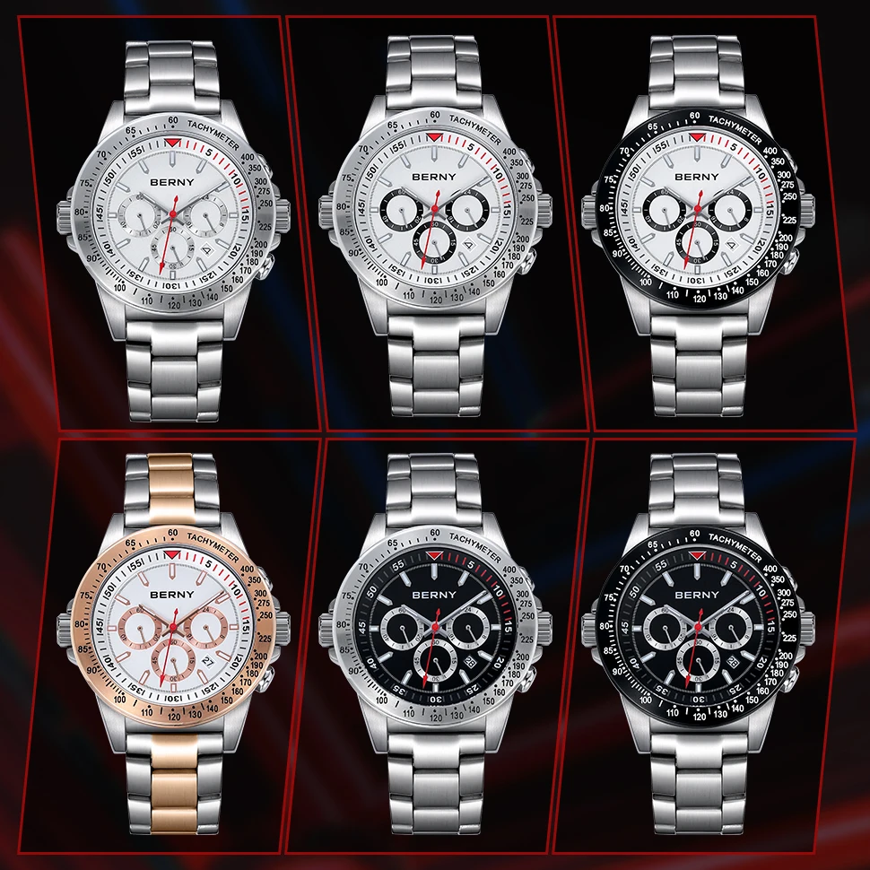 BERNY 2295M Men’s Sport Chronograph Watch