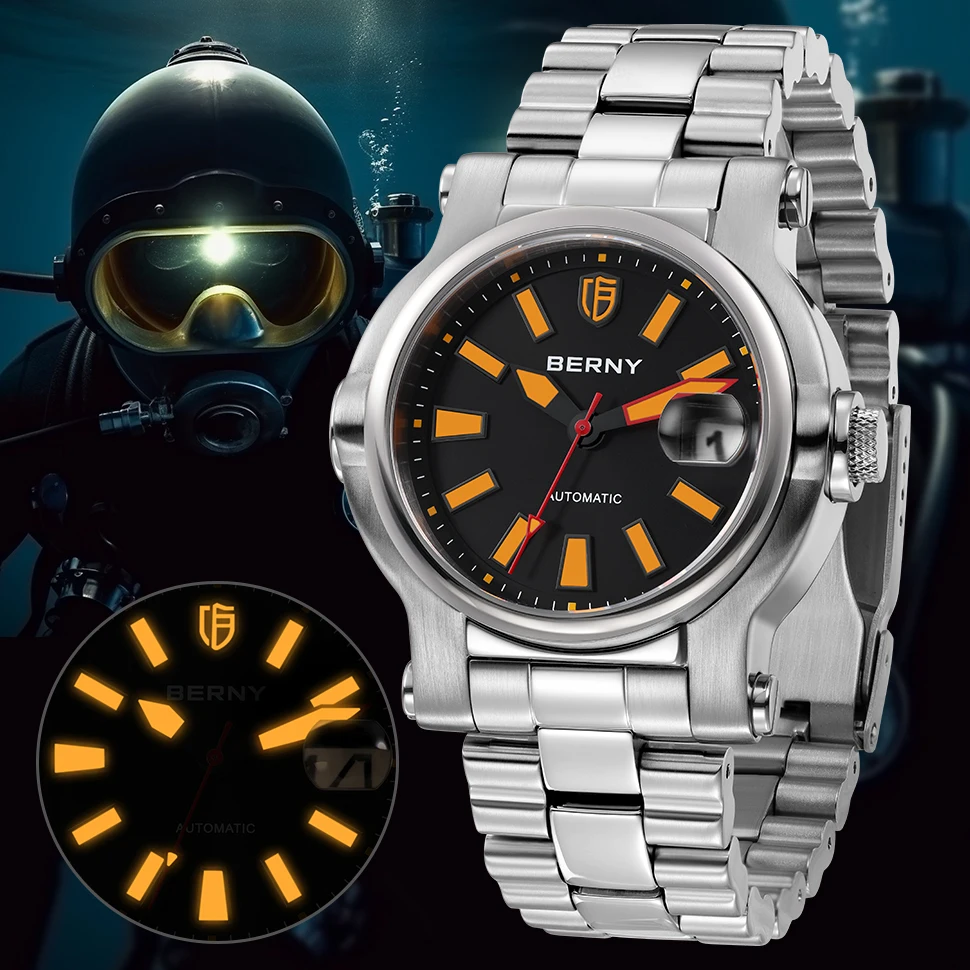 BERNY AM135M Divers Helmet Automatic Watch