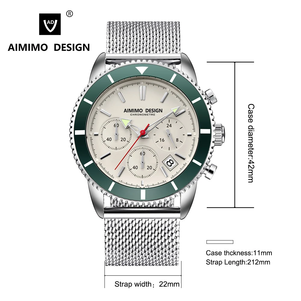 Aimimo Design 9067 Chronograph Business Watch