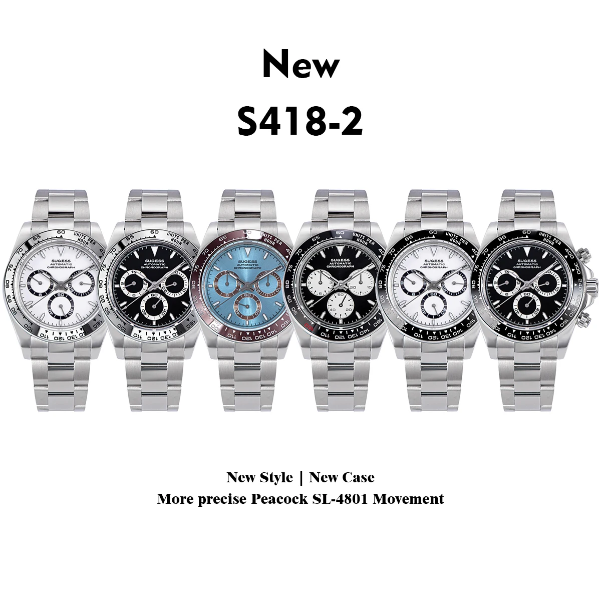 Sugess S418-2 Automatic Chronograph Watch