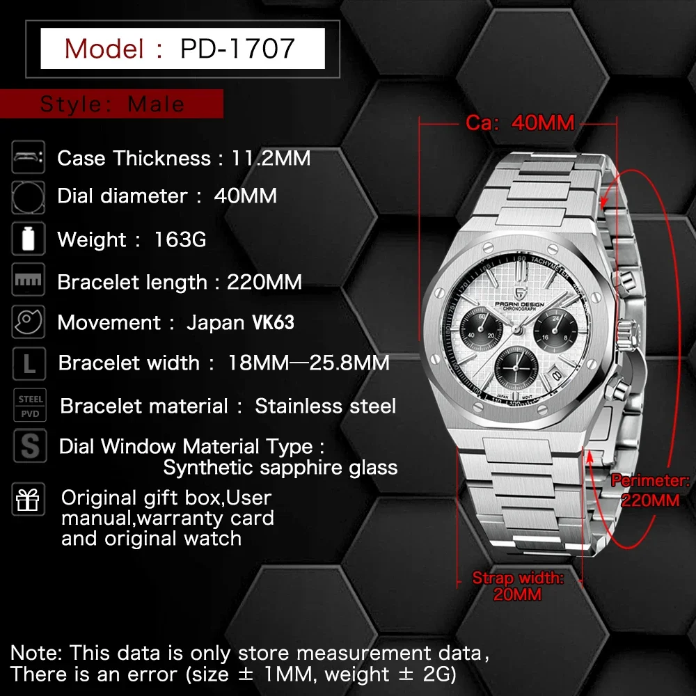 Pagani Design PD1707 Chronograph Watch