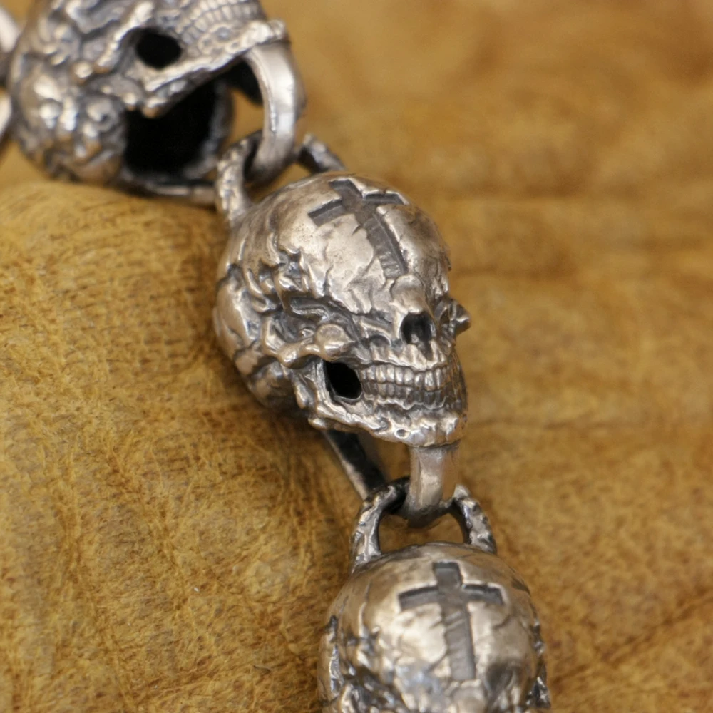 VENOM Cross Skulls Bracelet 925S Silver