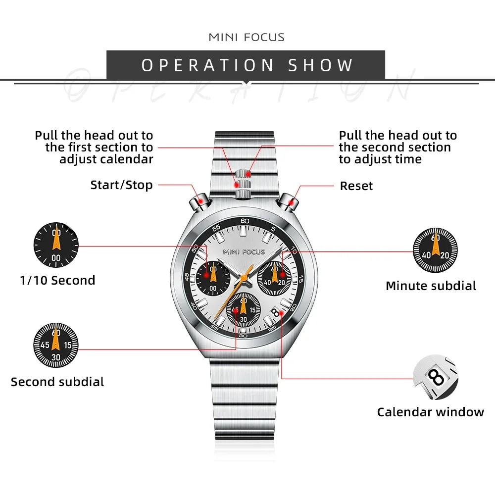 Mini Focus Bullhead Chronograph Watch