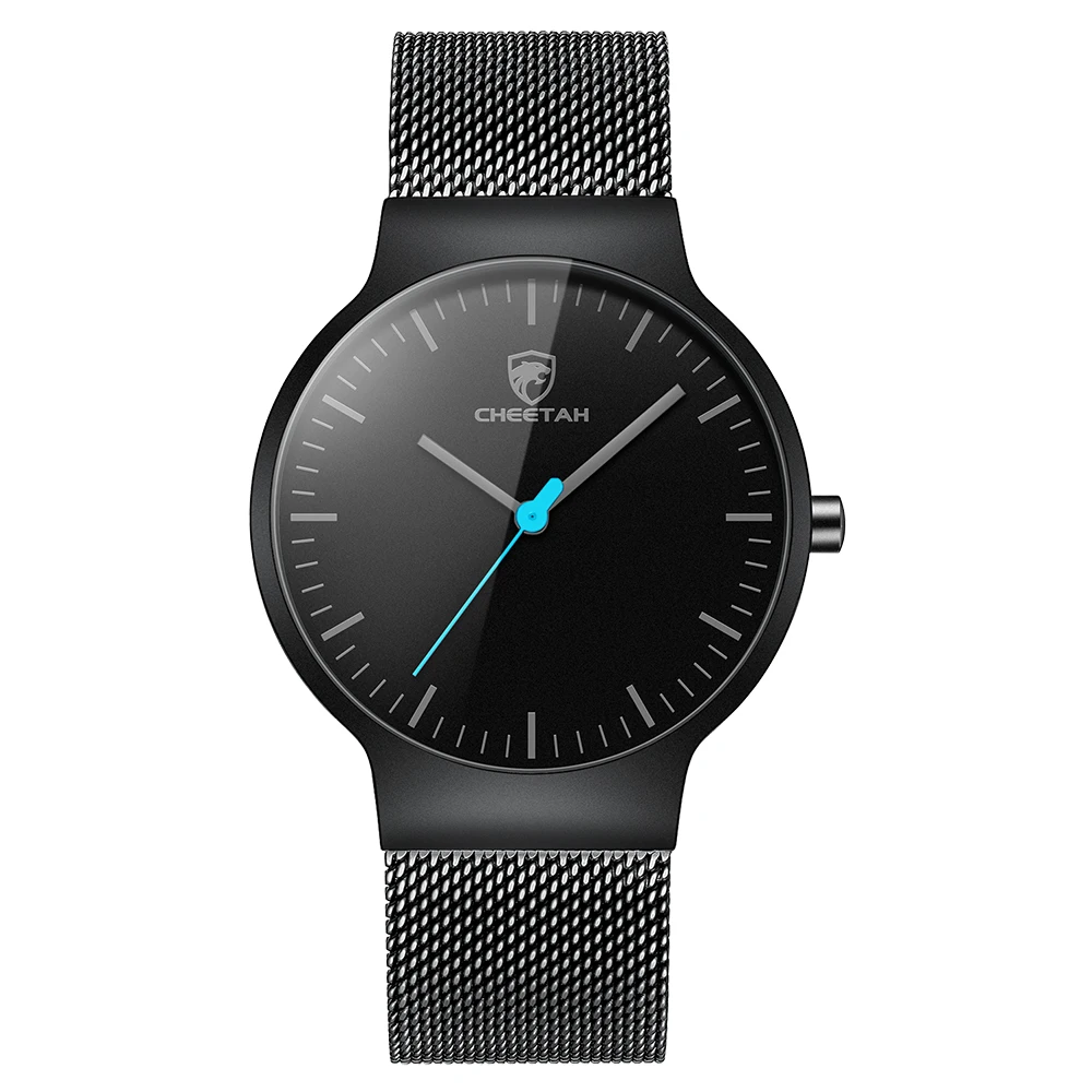 Ultrathin Cheetah Men's Stainless Steel Watch