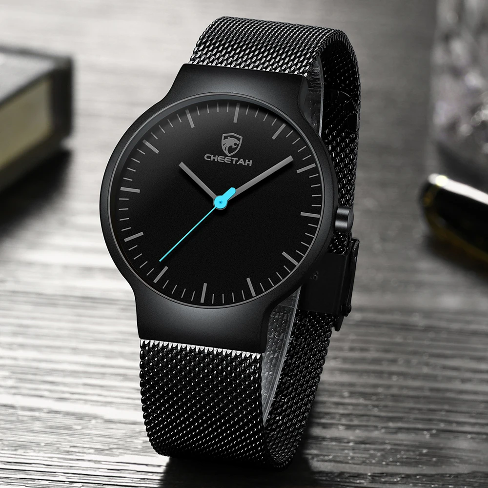 Ultrathin Cheetah Men's Stainless Steel Watch
