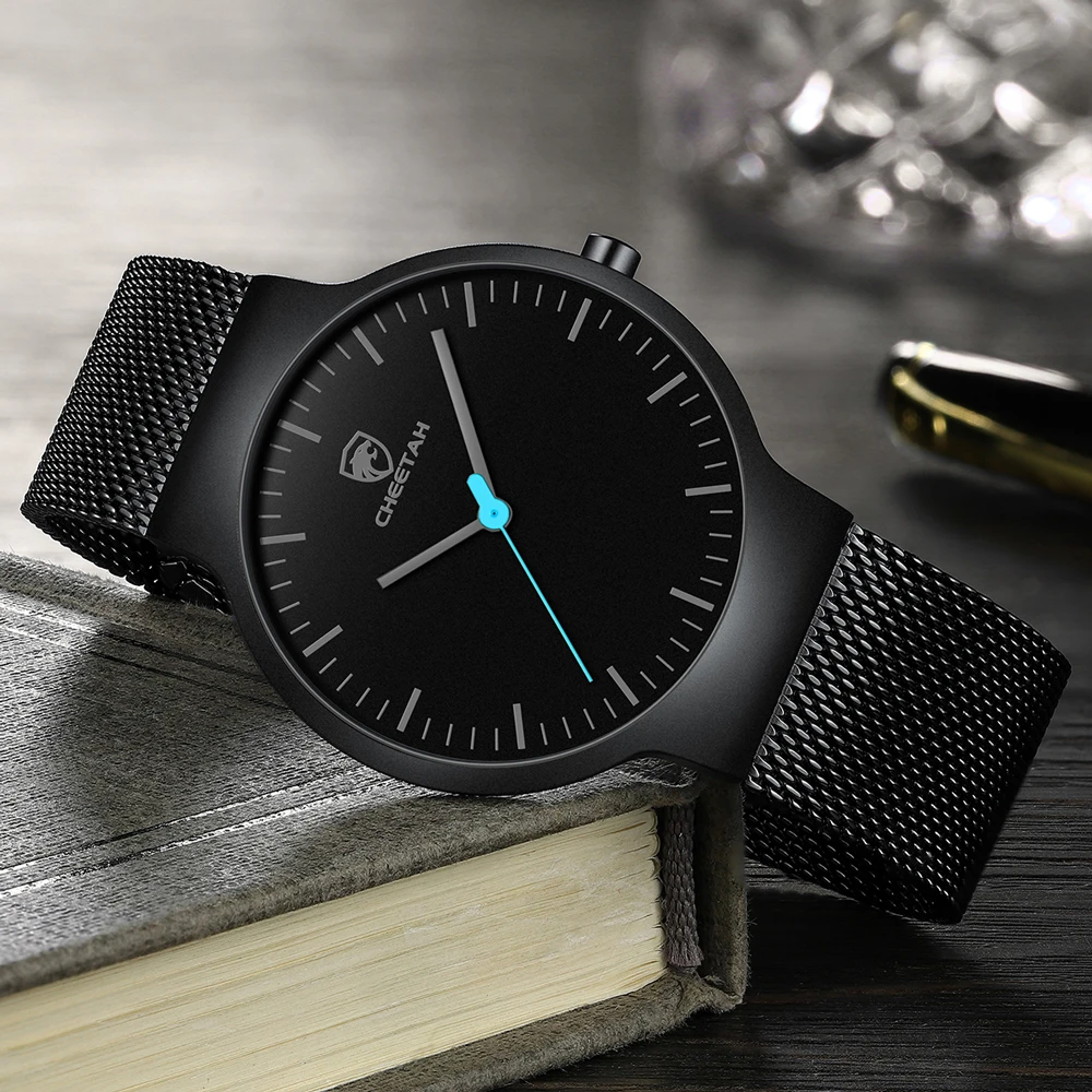 Ultrathin Cheetah Men's Stainless Steel Watch