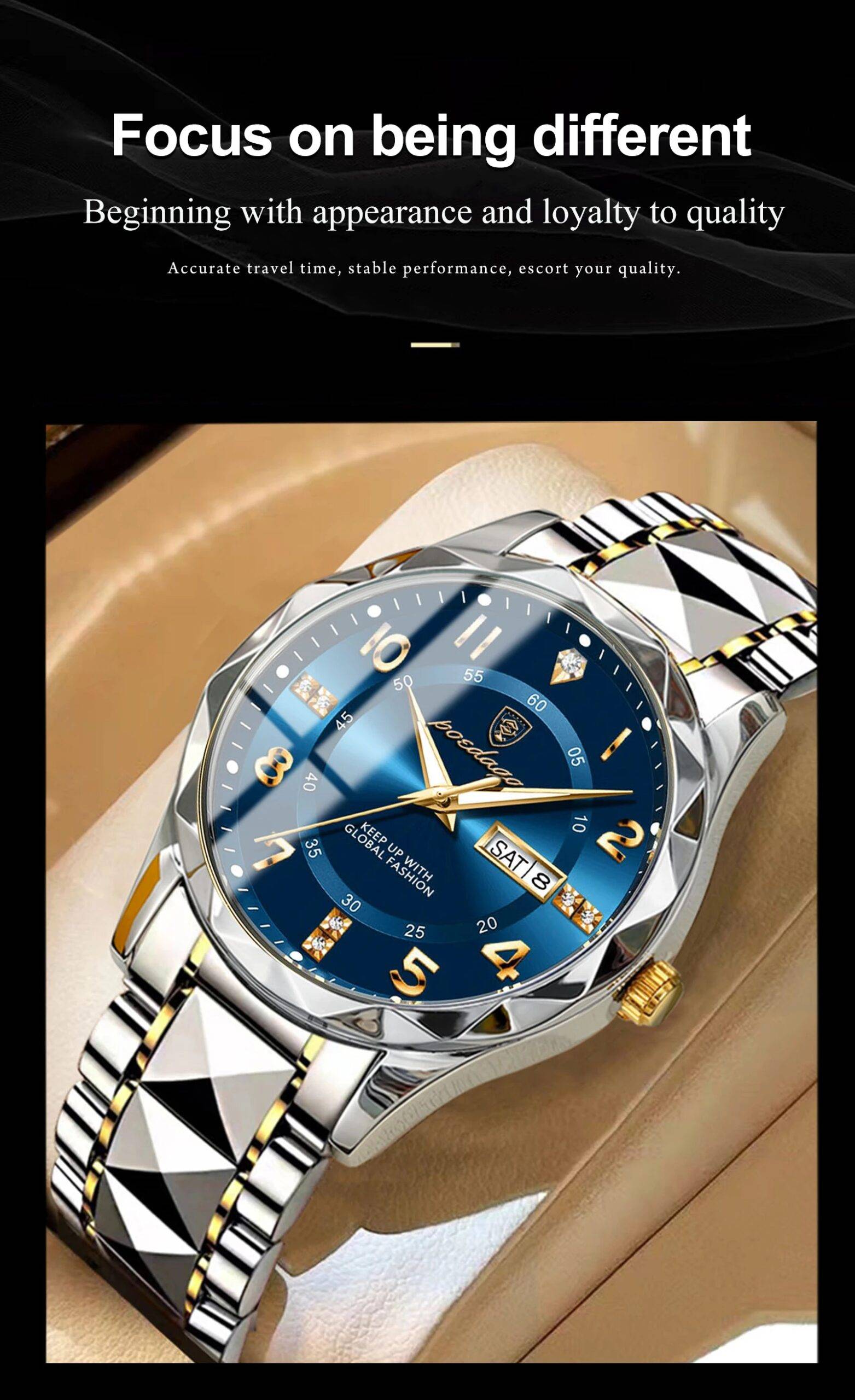 POEDAGAR 858 Luxury Men Quartz Watch