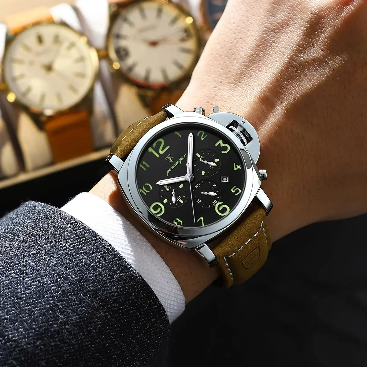 POEDAGAR 859 Military Men's Quartz Watch