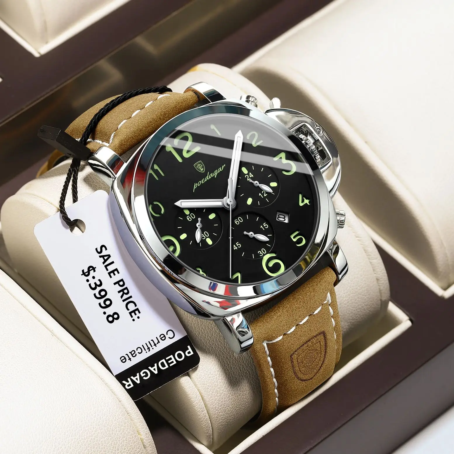 POEDAGAR 859 Military Men's Quartz Watch