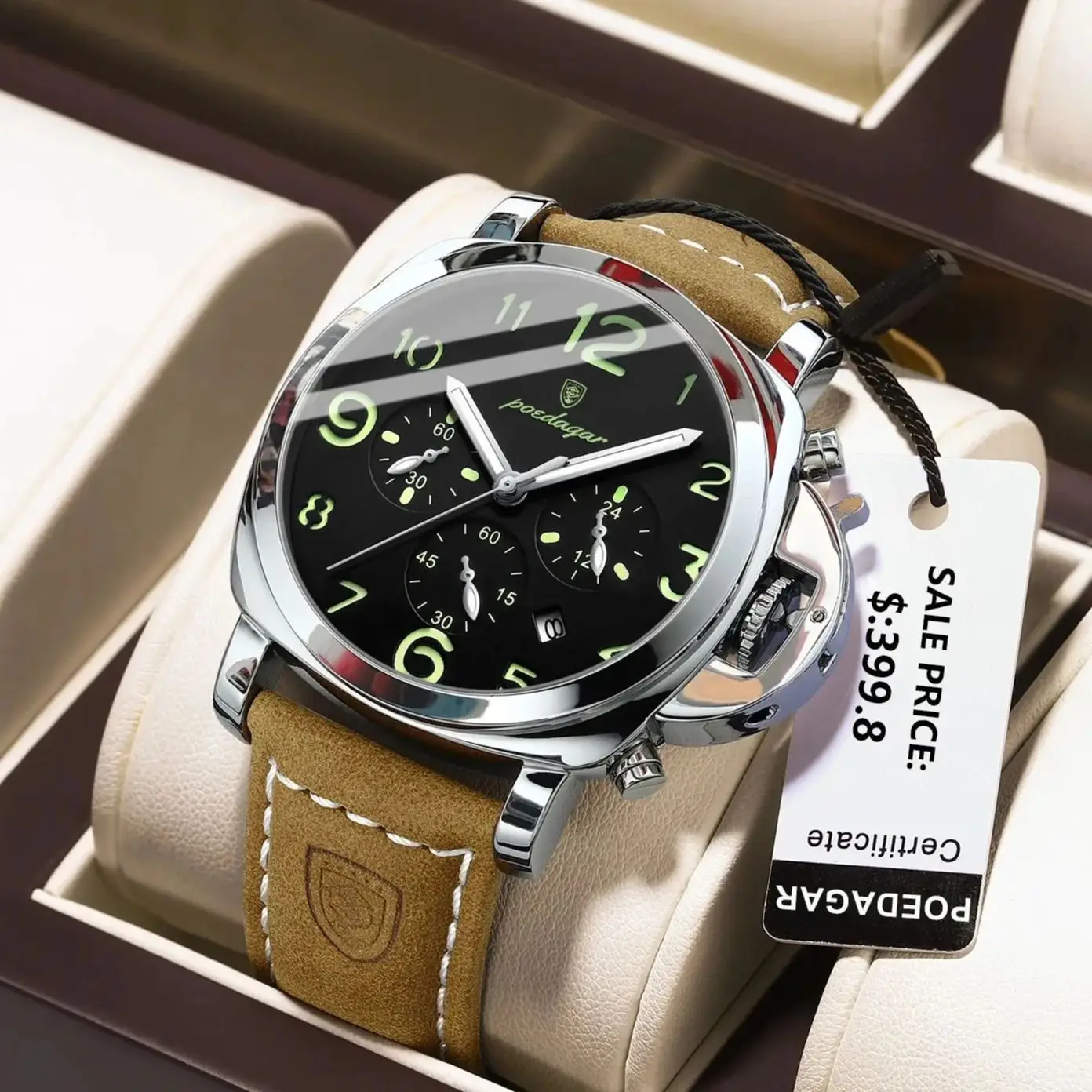 POEDAGAR 859 Military Men's Quartz Watch