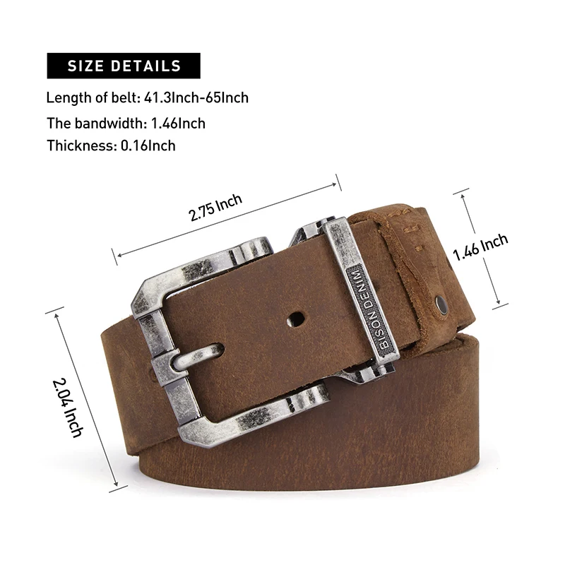 Leather Belt with Industrial Buckle