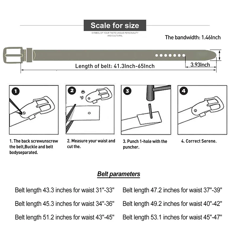 Leather Belt with Industrial Buckle