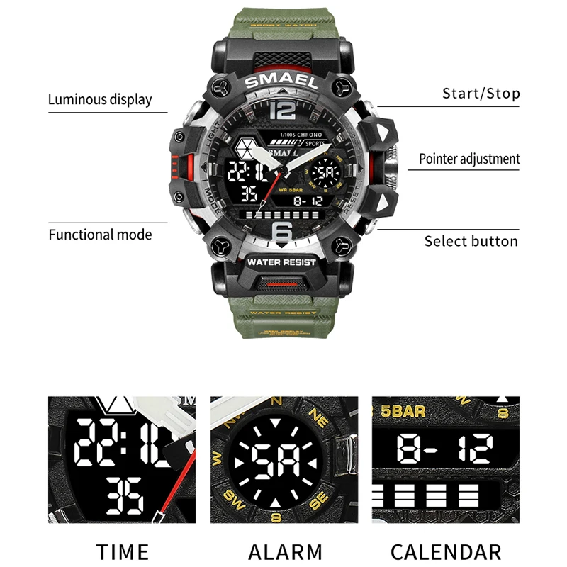 SMAEL 8072 Tactical Sports Watch
