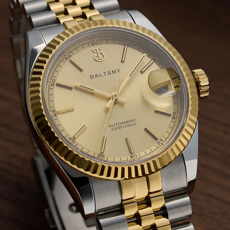 Baltany Retro 36mm Gold Dress Watch S4084