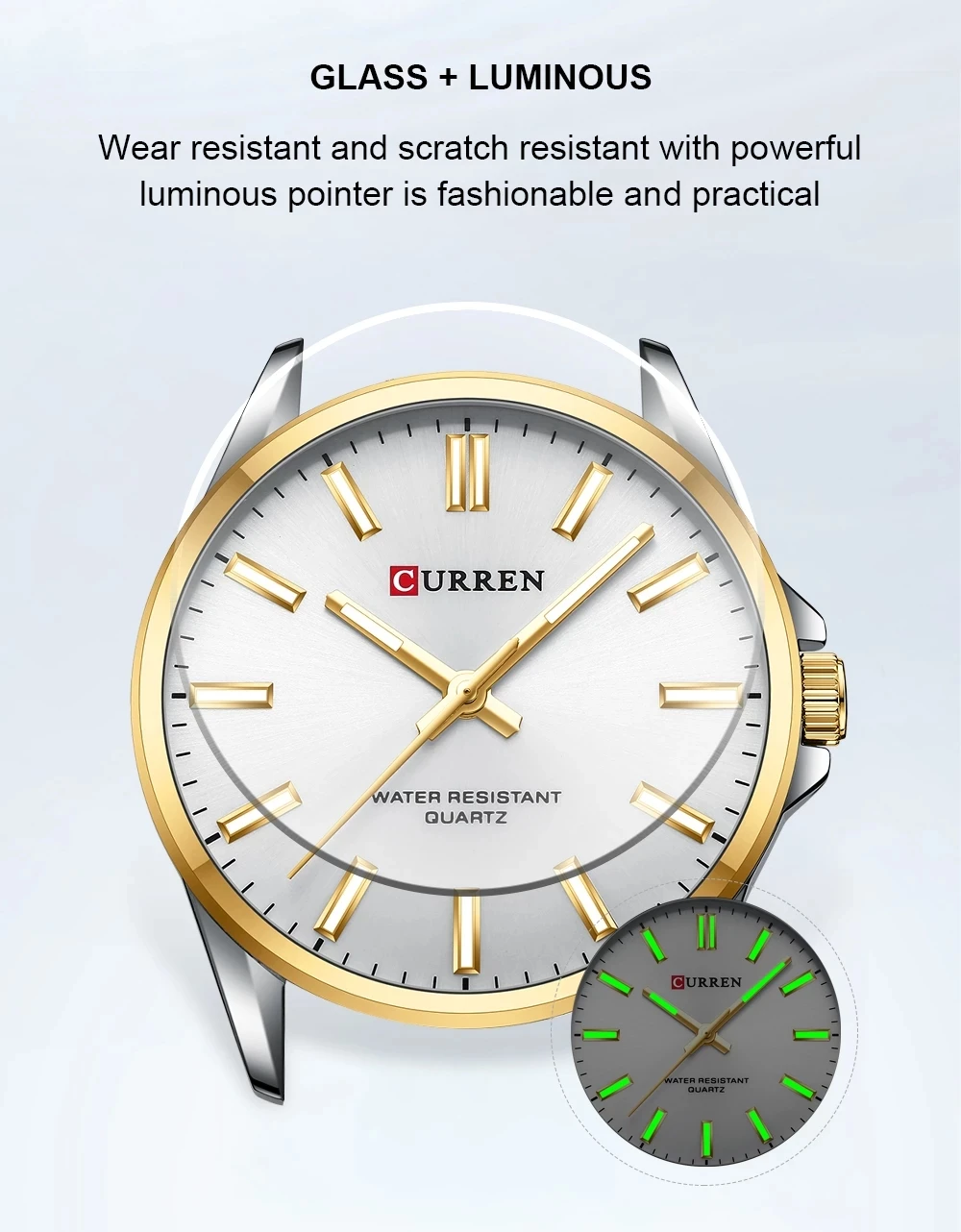 CURREN Couple Quartz Watch Set