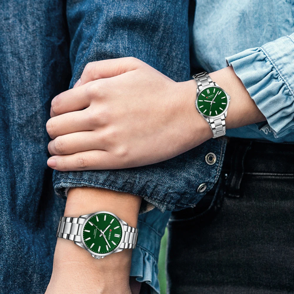 CURREN Couple Quartz Watch Set