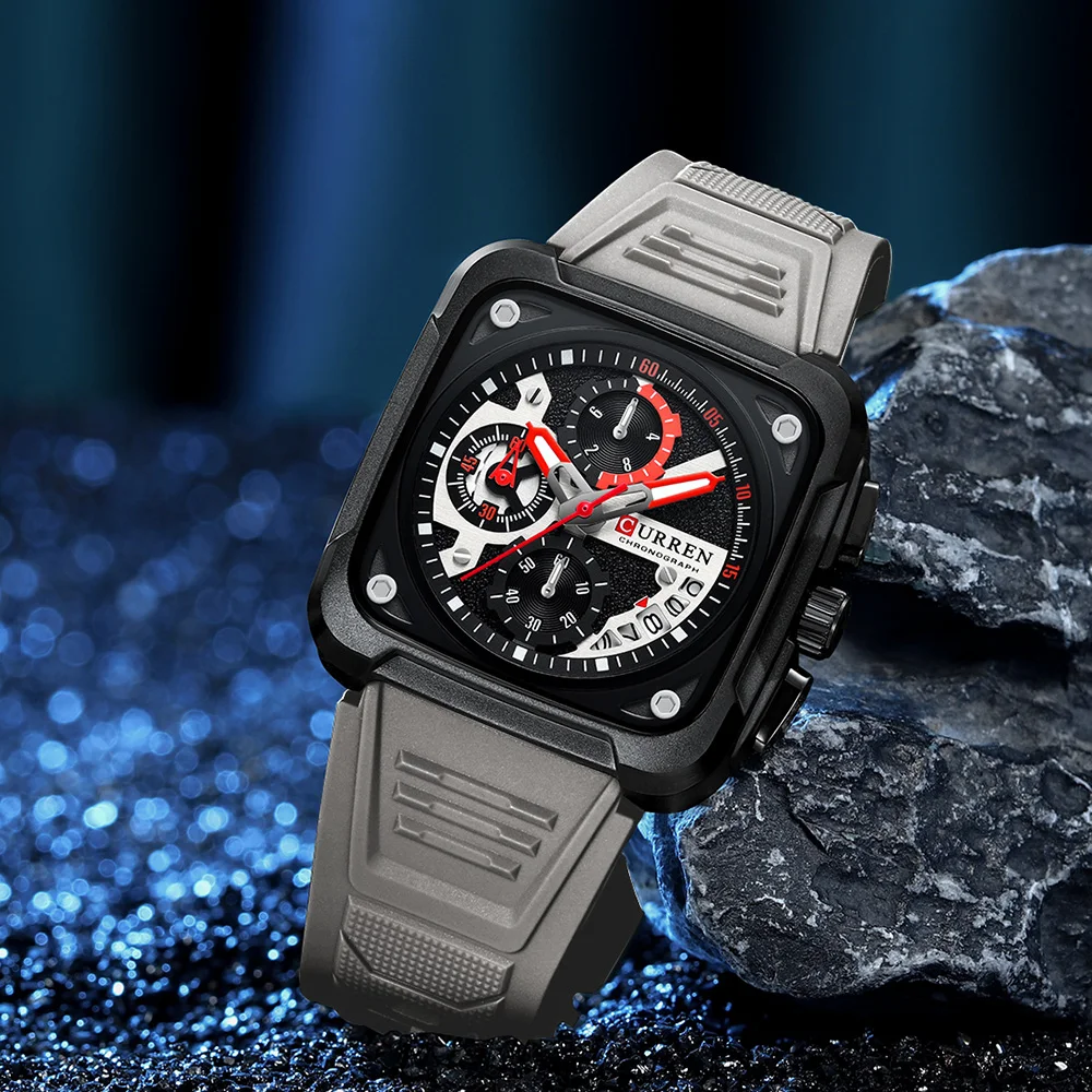 CURREN Men’s Square Quartz Watch